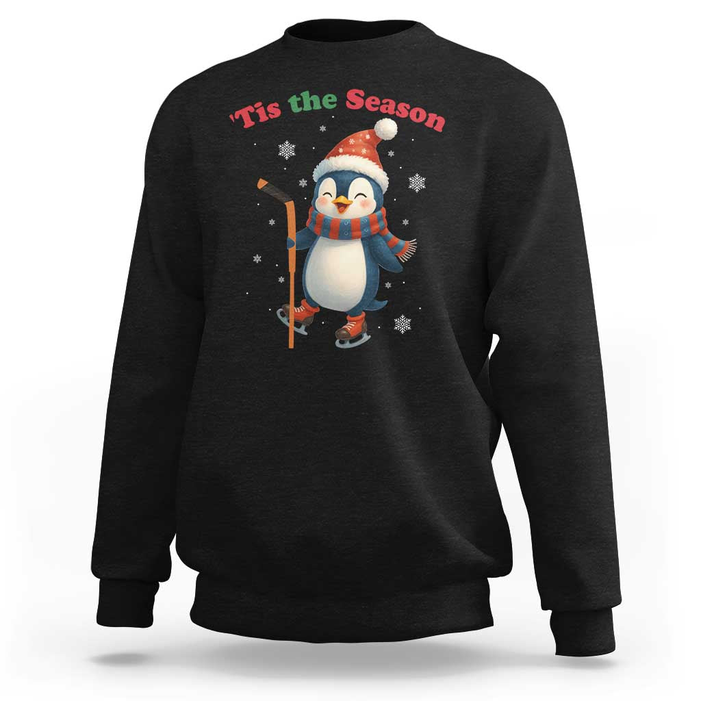 Cute Penguin Tis The Season Sweatshirt Funny Christmas Gift For Holiday Fans - Wonder Print Shop