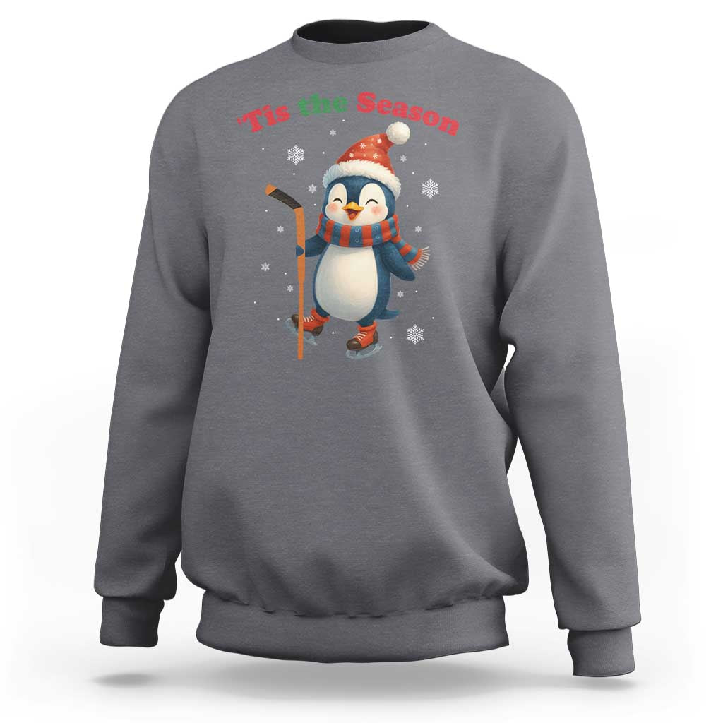 Cute Penguin Tis The Season Sweatshirt Funny Christmas Gift For Holiday Fans - Wonder Print Shop