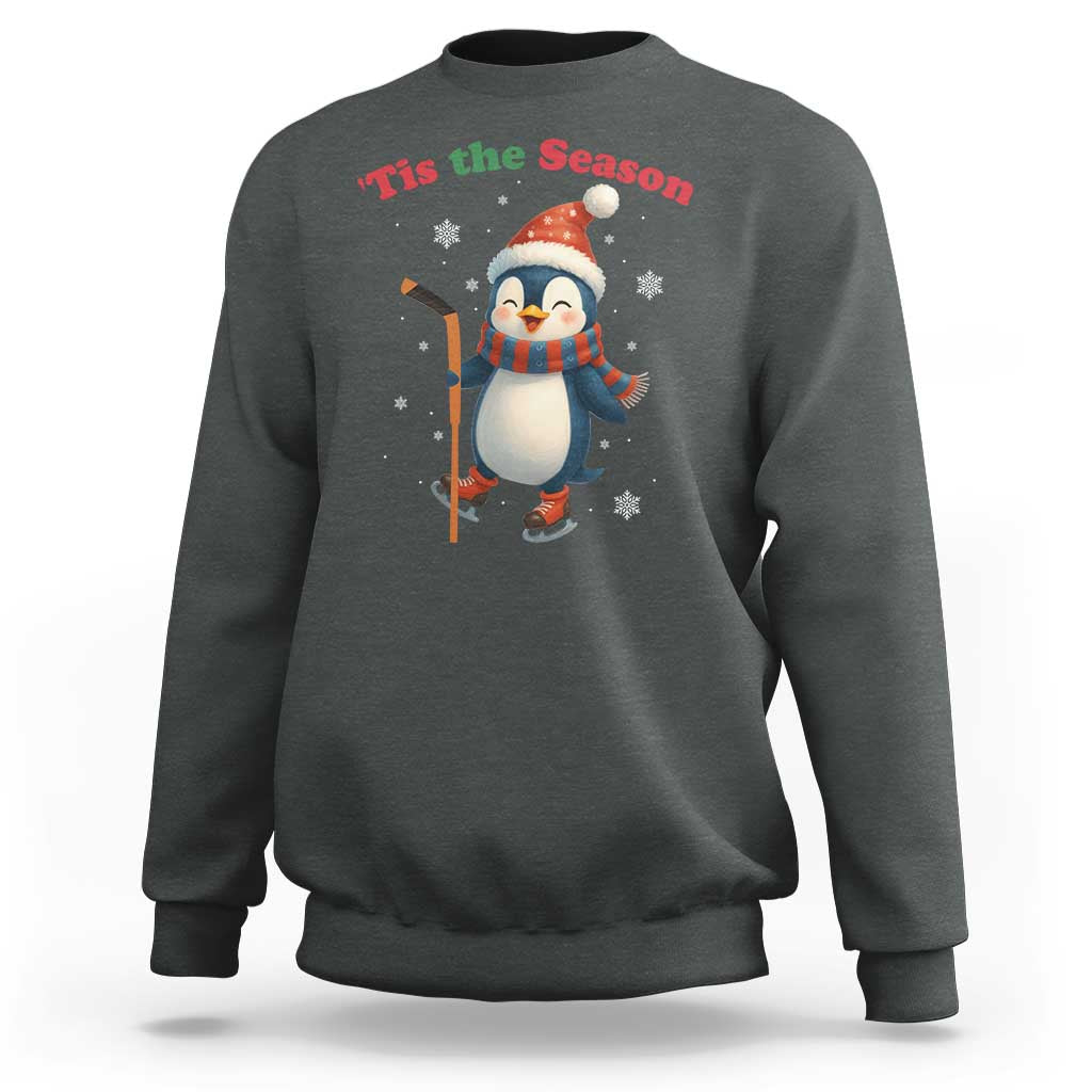 Cute Penguin Tis The Season Sweatshirt Funny Christmas Gift For Holiday Fans - Wonder Print Shop