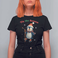 Cute Penguin Tis The Season T Shirt For Women Funny Christmas Gift For Holiday Fans - Wonder Print Shop