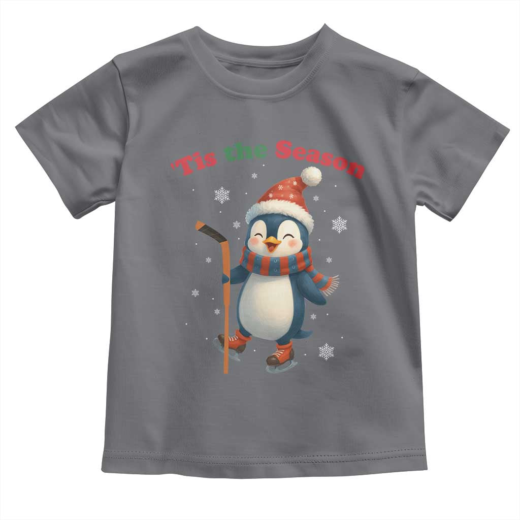 Cute Penguin Tis The Season Toddler T Shirt Funny Christmas Gift For Holiday Fans - Wonder Print Shop