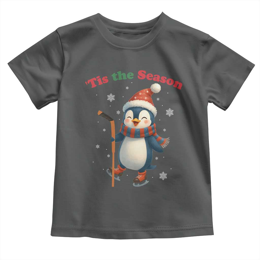 Cute Penguin Tis The Season Toddler T Shirt Funny Christmas Gift For Holiday Fans - Wonder Print Shop