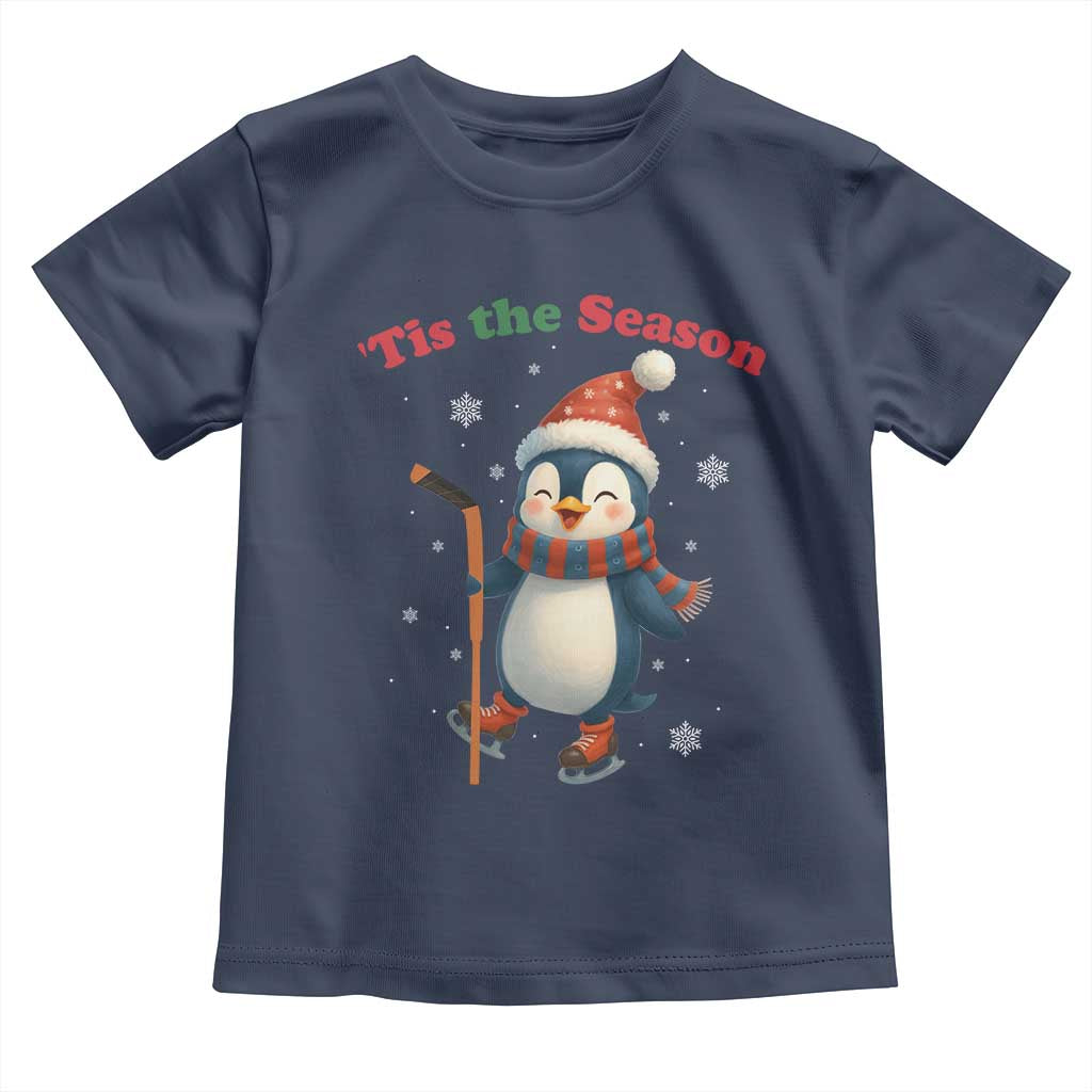 Cute Penguin Tis The Season Toddler T Shirt Funny Christmas Gift For Holiday Fans - Wonder Print Shop