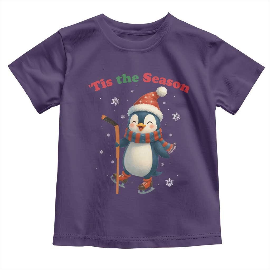 Cute Penguin Tis The Season Toddler T Shirt Funny Christmas Gift For Holiday Fans - Wonder Print Shop