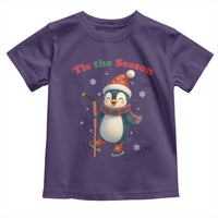 Cute Penguin Tis The Season Toddler T Shirt Funny Christmas Gift For Holiday Fans - Wonder Print Shop