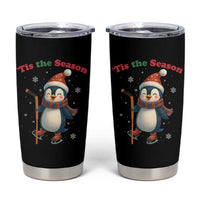 Cute Penguin Tis The Season Tumbler Cup Funny Christmas Gift For Holiday Fans - Wonder Print Shop