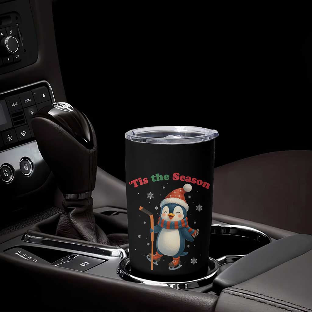 Cute Penguin Tis The Season Tumbler Cup Funny Christmas Gift For Holiday Fans - Wonder Print Shop