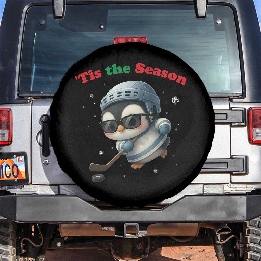 Penguin On Ice Tis The Season Spare Tire Cover Funny Christmas Gift - Wonder Print Shop