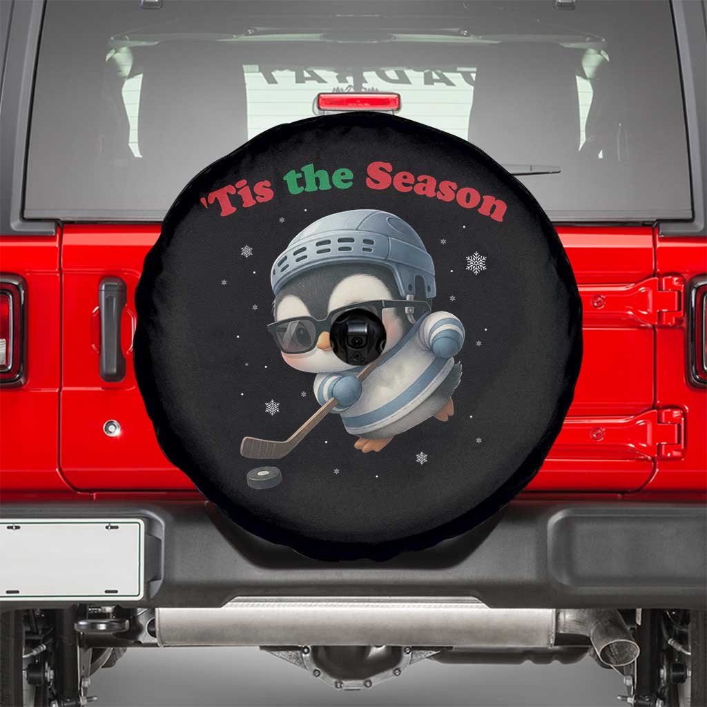 Penguin On Ice Tis The Season Spare Tire Cover Funny Christmas Gift - Wonder Print Shop