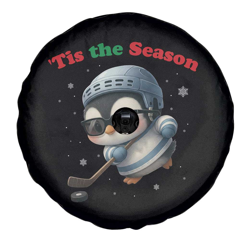 Penguin On Ice Tis The Season Spare Tire Cover Funny Christmas Gift - Wonder Print Shop