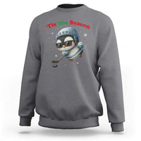 Penguin On Ice Tis The Season Sweatshirt Funny Christmas Gift - Wonder Print Shop