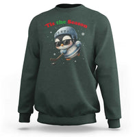 Penguin On Ice Tis The Season Sweatshirt Funny Christmas Gift - Wonder Print Shop