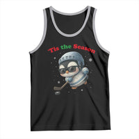 Penguin On Ice Tis The Season Tank Top Funny Christmas Gift - Wonder Print Shop
