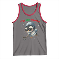 Penguin On Ice Tis The Season Tank Top Funny Christmas Gift - Wonder Print Shop