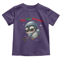 Penguin On Ice Tis The Season Toddler T Shirt Funny Christmas Gift - Wonder Print Shop