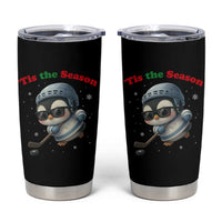 Penguin On Ice Tis The Season Tumbler Cup Funny Christmas Gift - Wonder Print Shop
