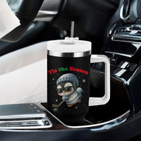 Penguin On Ice Tis The Season Tumbler With Handle Funny Christmas Gift - Wonder Print Shop