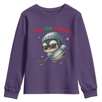 Penguin On Ice Tis The Season Youth Sweatshirt Funny Christmas Gift - Wonder Print Shop