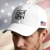 Funny Religious Ice Hockey Goalie Gift Baseball Cap Jesus Saves