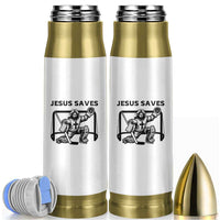 Funny Religious Ice Hockey Goalie Gift Bullet Tumbler Jesus Saves - Wonder Print Shop