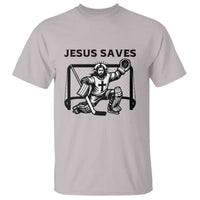 Funny Religious Ice Hockey Goalie Gift T Shirt Jesus Saves - Wonder Print Shop