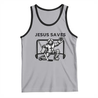Funny Religious Ice Hockey Goalie Gift Tank Top Jesus Saves - Wonder Print Shop