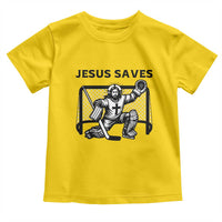 Funny Religious Ice Hockey Goalie Gift Toddler T Shirt Jesus Saves - Wonder Print Shop