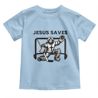 Funny Religious Ice Hockey Goalie Gift Toddler T Shirt Jesus Saves - Wonder Print Shop