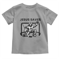 Funny Religious Ice Hockey Goalie Gift Toddler T Shirt Jesus Saves - Wonder Print Shop