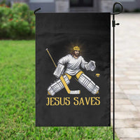 Jesus Saves Garden Flag Funny Christian Ice Hockey Goalie Gift - Wonder Print Shop