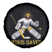 Jesus Saves Spare Tire Cover Funny Christian Ice Hockey Goalie Gift - Wonder Print Shop