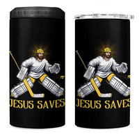 Jesus Saves 4 in 1 Can Cooler Tumbler Funny Christian Ice Hockey Goalie Gift - Wonder Print Shop