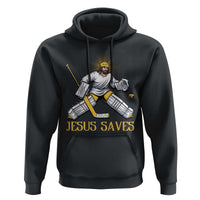 Jesus Saves Hoodie Funny Christian Ice Hockey Goalie Gift - Wonder Print Shop