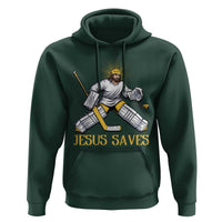Jesus Saves Hoodie Funny Christian Ice Hockey Goalie Gift - Wonder Print Shop