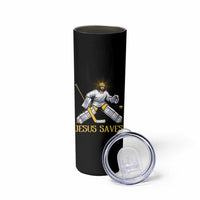 Jesus Saves Skinny Tumbler Funny Christian Ice Hockey Goalie Gift - Wonder Print Shop