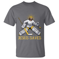 Jesus Saves T Shirt Funny Christian Ice Hockey Goalie Gift - Wonder Print Shop