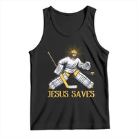 Jesus Saves Tank Top Funny Christian Ice Hockey Goalie Gift - Wonder Print Shop