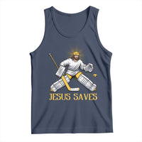 Jesus Saves Tank Top Funny Christian Ice Hockey Goalie Gift - Wonder Print Shop