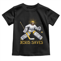 Jesus Saves Toddler T Shirt Funny Christian Ice Hockey Goalie Gift - Wonder Print Shop