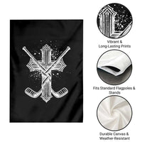 Faith Family Hockey Cross Garden Flag Religious Ice Hockey Lover Gift - Wonder Print Shop