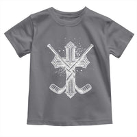 Faith Family Hockey Cross Toddler T Shirt Religious Ice Hockey Lover Gift - Wonder Print Shop