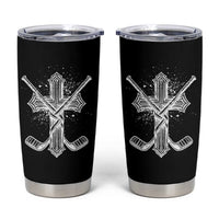 Faith Family Hockey Cross Tumbler Cup Religious Ice Hockey Lover Gift - Wonder Print Shop
