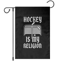 Hockey Is My Religion Garden Flag Funny Christian Goalie Gift - Wonder Print Shop