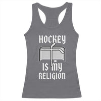 Hockey Is My Religion Racerback Tank Top Funny Christian Goalie Gift - Wonder Print Shop