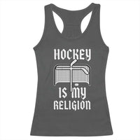 Hockey Is My Religion Racerback Tank Top Funny Christian Goalie Gift - Wonder Print Shop