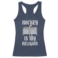 Hockey Is My Religion Racerback Tank Top Funny Christian Goalie Gift - Wonder Print Shop