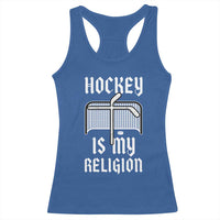 Hockey Is My Religion Racerback Tank Top Funny Christian Goalie Gift - Wonder Print Shop