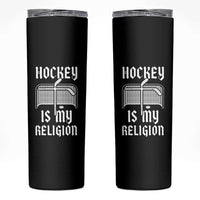 Hockey Is My Religion Skinny Tumbler Funny Christian Goalie Gift - Wonder Print Shop