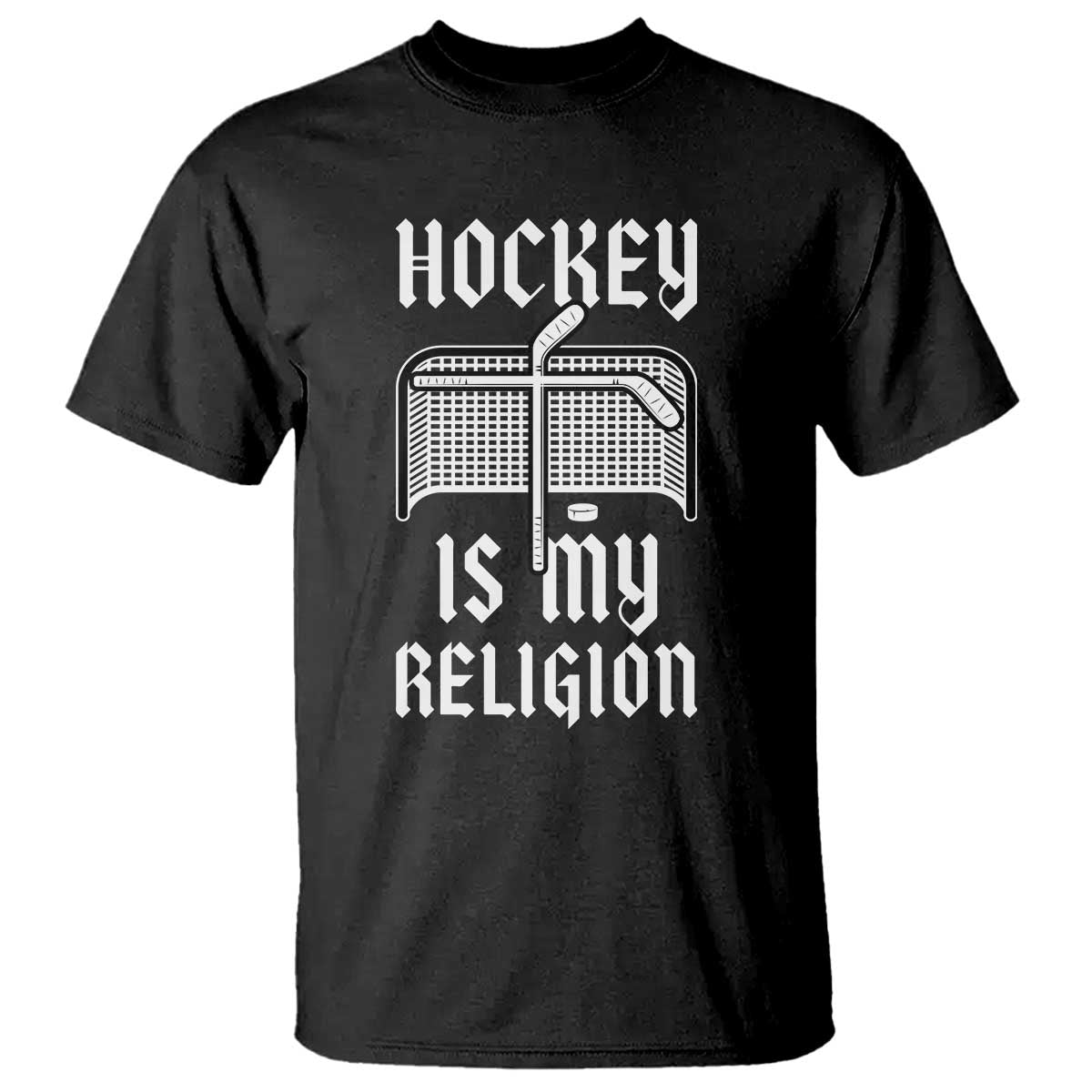 Hockey Is My Religion T Shirt Funny Christian Goalie Gift - Wonder Print Shop