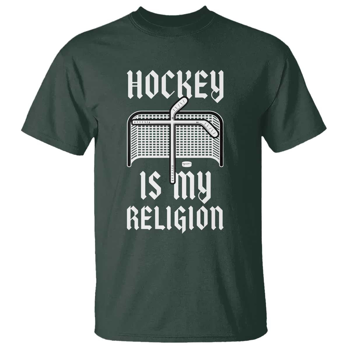 Hockey Is My Religion T Shirt Funny Christian Goalie Gift - Wonder Print Shop